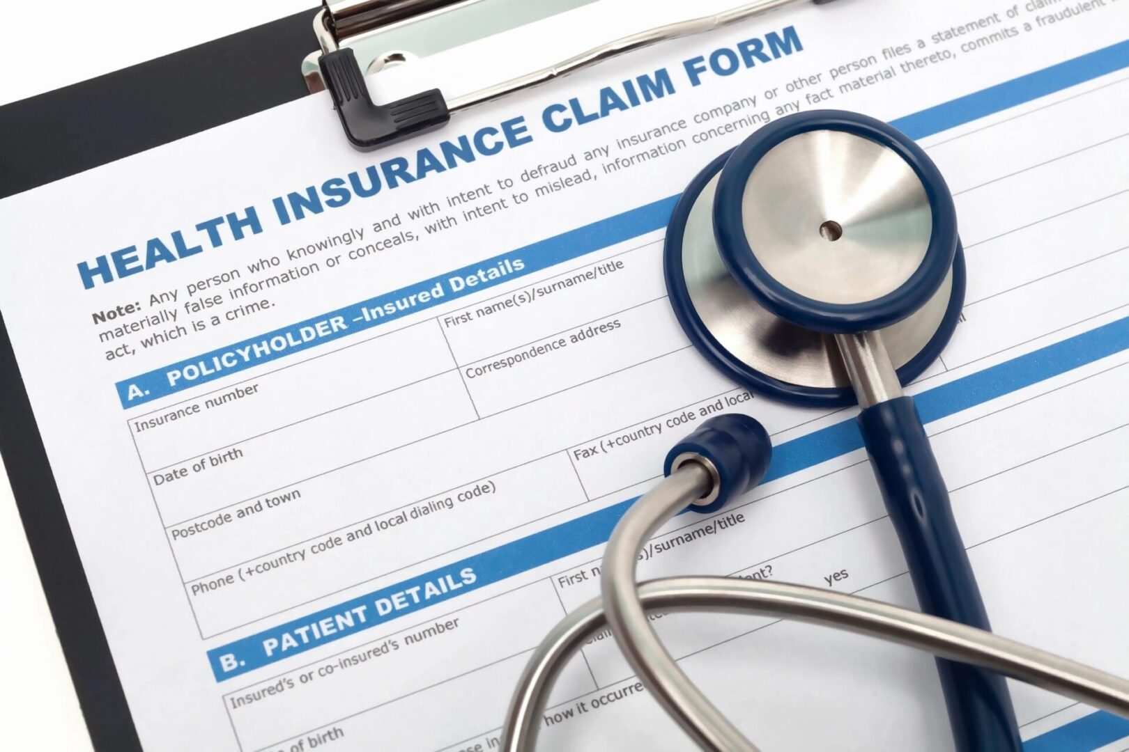 Medical and Health Insurance Claim Form